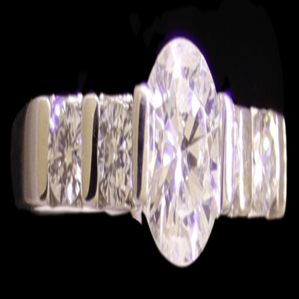 18k White Gold Bridal Ring